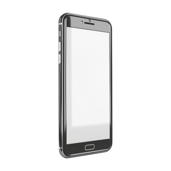 3d blank phone screen isolated on transparent background png