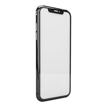 3d blank phone screen isolated on transparent background png