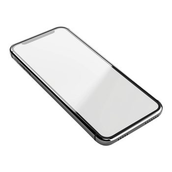 3d blank phone screen isolated on transparent background png