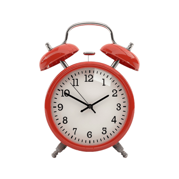 3d alarm clock isolated on transparent background png