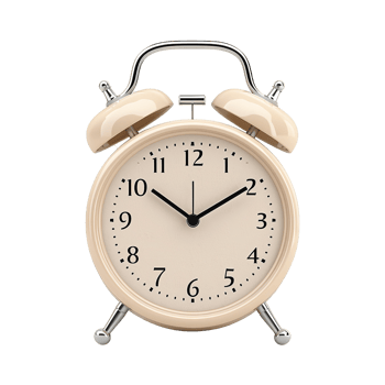 3d alarm clock isolated on transparent background png