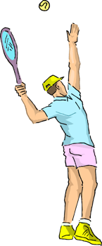 Man tennis player illustration png
