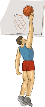 Basketball player illustration png