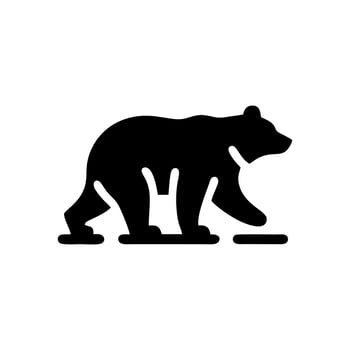 black and white bear logo. bear logo design template vector
