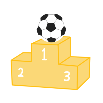 Podium for winner soccer illustration png