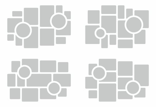 Pictures or photos frame collage. comics page grid layout abstract photo frames and digital photo wall template vector