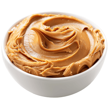 Delicious peanut butter in a bowl, transparent background png
