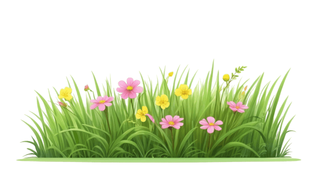 grass and flower. summer grass clipart png
