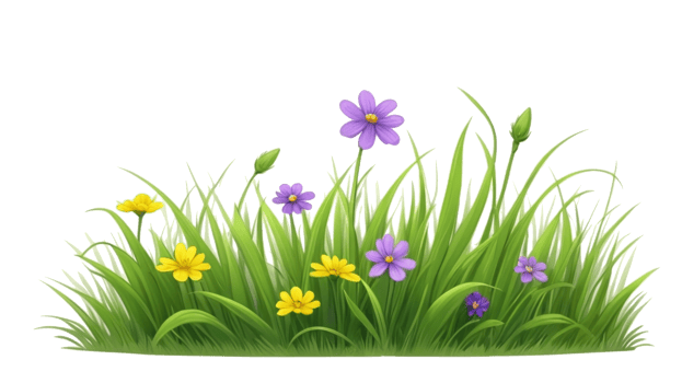grass and flower. summer grass clipart png