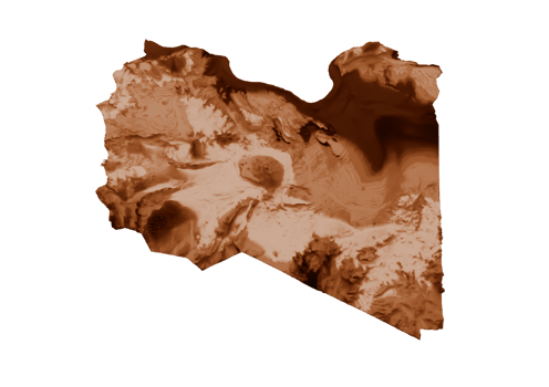 Map of Libya in old style, brown graphics in a retro style Vintage Style. High detailed 3d illustration png