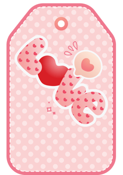 Valentines day label templates png