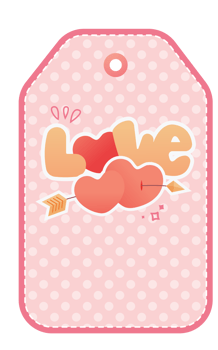 Valentines day label templates png