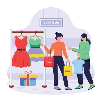 Cyber Monday Flat Illustrations vector