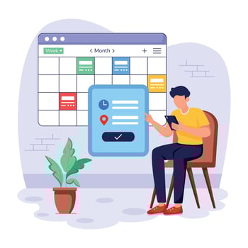 Appointment Scheduling Flat Illustrations vector