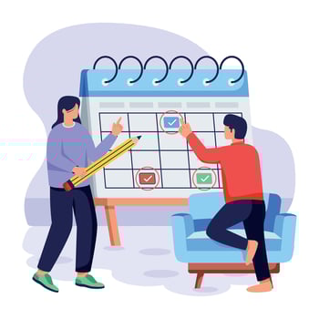 Appointment Scheduling Flat Illustrations vector