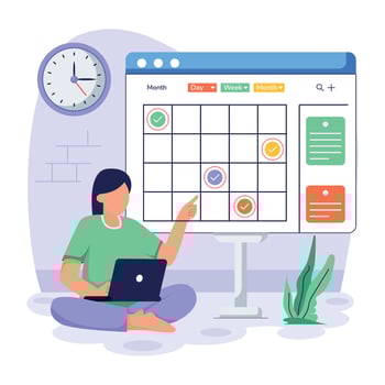Appointment Scheduling Flat Illustrations vector