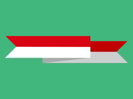 Indonesian Flag Ribbon Design Background vector