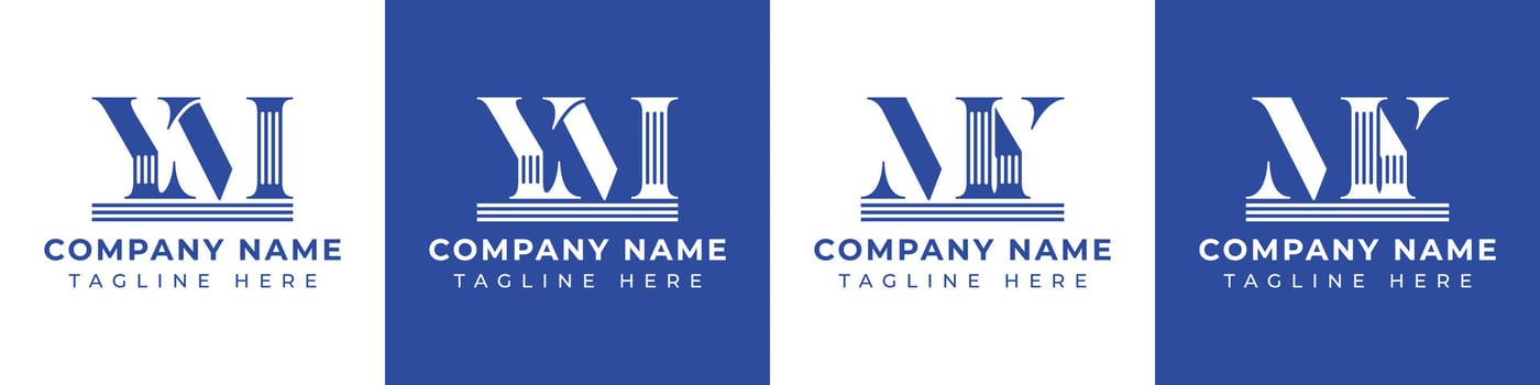 Letters MY and YM Pillar Logo, suitable for business with MY and YM related to Pillar vector