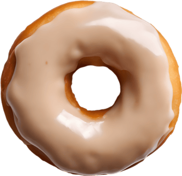 Indulge in the irresistible charm of a donut, featuring a lustrous topping that promises a delightful, decadent experience. AI-Generated. png