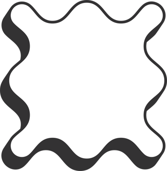 Wavy rectangle frame. Scallop edge box. Squiggle wavy border. Groovy zigzag abstract shape. Cute square aesthetic banner. png
