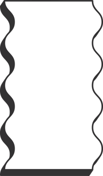Wavy rectangle frame. Scallop edge box. Squiggle wavy border. Groovy zigzag abstract shape. Cute square aesthetic banner. png