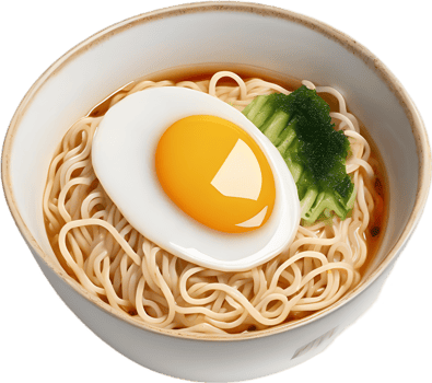 Delicious instant Ramen, ideal for satisfying hunger swiftly. AI-Generated. png