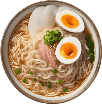 Delicious instant Ramen, ideal for satisfying hunger swiftly. AI-Generated. png