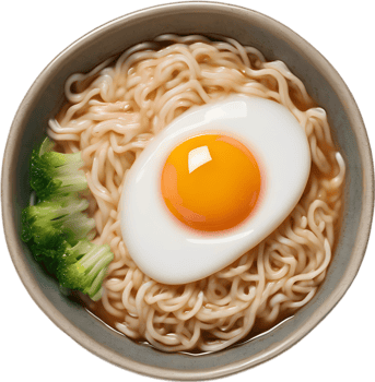 Delicious instant Ramen, ideal for satisfying hunger swiftly. AI-Generated. png