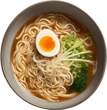 Delicious instant Ramen, ideal for satisfying hunger swiftly. AI-Generated. png