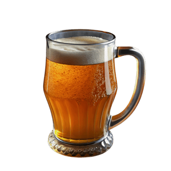 Beer in Glass Mug 3d Design png