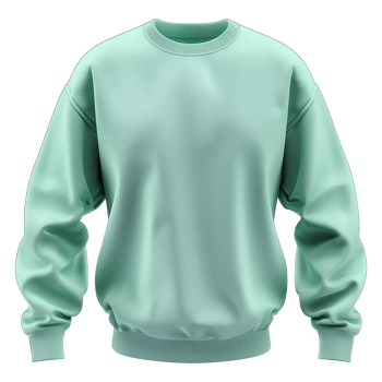 Mint sweatshirt isolated on transparent background png