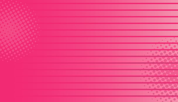 Pink abstract background with halftone and stripes shapes. Suitable for banner, poster, presentation or flyer vector