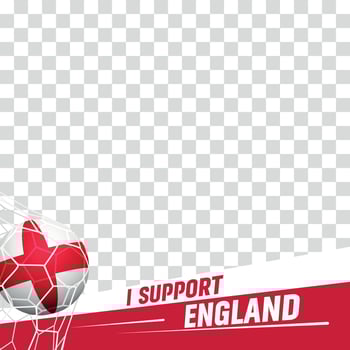 I support England european football championship profil picture frame banners for social media vector