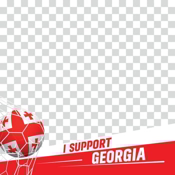 I support Georgia european football championship profil picture frame banners for social media vector