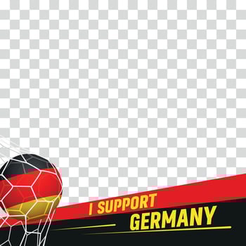 I support Germany european football championship profil picture frame banners for social media vector