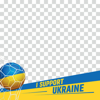 I support Ukraine european football championship profil picture frame banners for social media vector