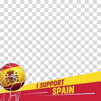 I support Spain european football championship profil picture frame banners for social media vector