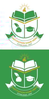 Education logo design template for school and organization vector