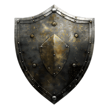 Protection Shield on Transparent Background png