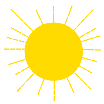 Sun shine illustration png