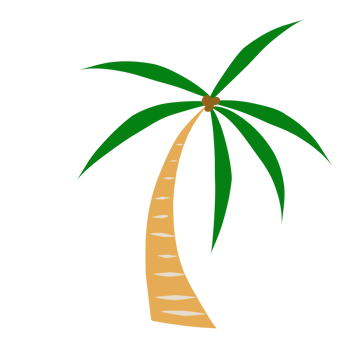 Summer palm leaves illustration png