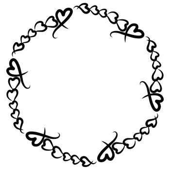 Aesthetic wreath for border or frame png