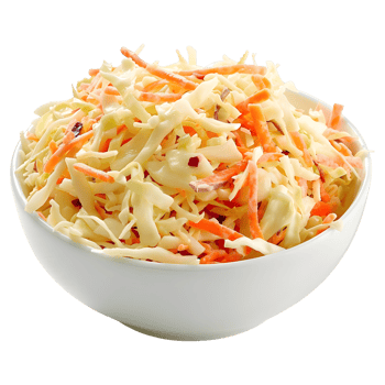 Salad of coleslaw with carrots and cabbage on Transparent Background png