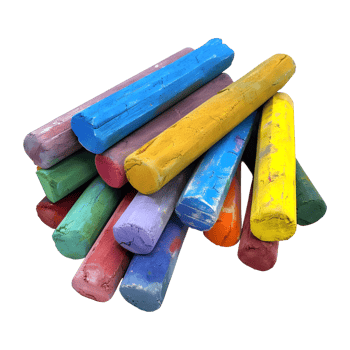 Colorful Chunky Chalks on Transparent Background png