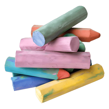 Colorful Chunky Chalks on Transparent Background png