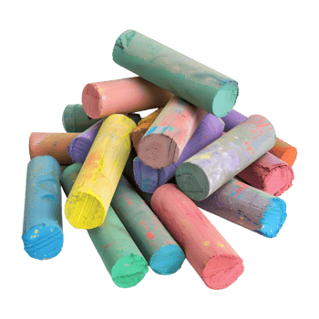 Colorful Chunky Chalks on Transparent Background png