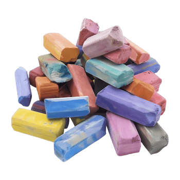 Colorful Chunky Chalks on Transparent Background png