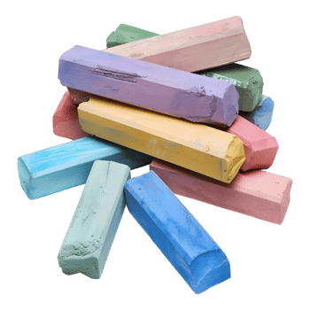 Colorful Chunky Chalks on Transparent Background png