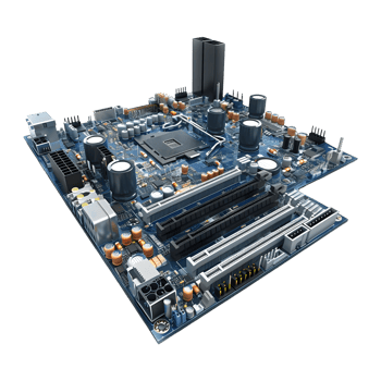 Computer Motherboard on Transparent Background png