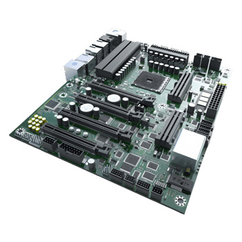 Computer Motherboard on Transparent Background png